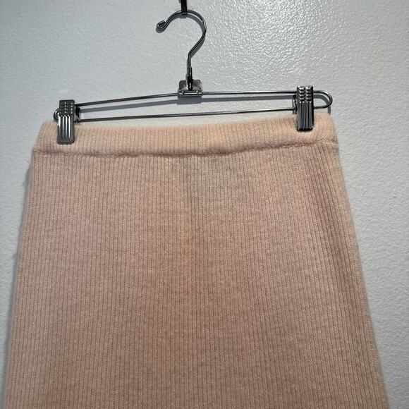 Vintage Claudine Size Small Lambswool Angora Blend Peach Pull On Sweater Skirt - Picture 2 of 6